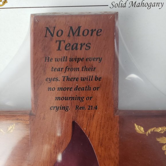 MEMORIAL CROSS 10" BEVELED EDGES GOLD CARVED ART - Picture 6 of 10